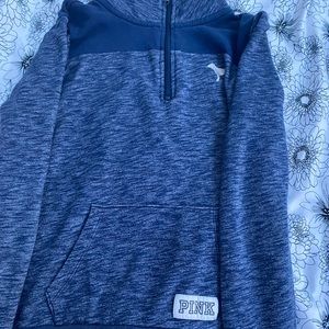 vs pink half zip jacket